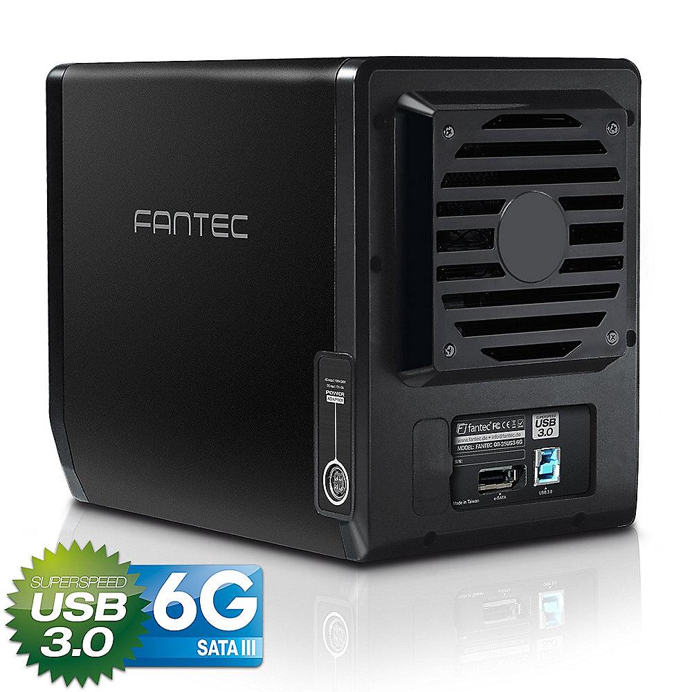 Fantec QB-35US3-6G 3.5 Zoll eSATA Festplattengehäuse mit USB 3.0