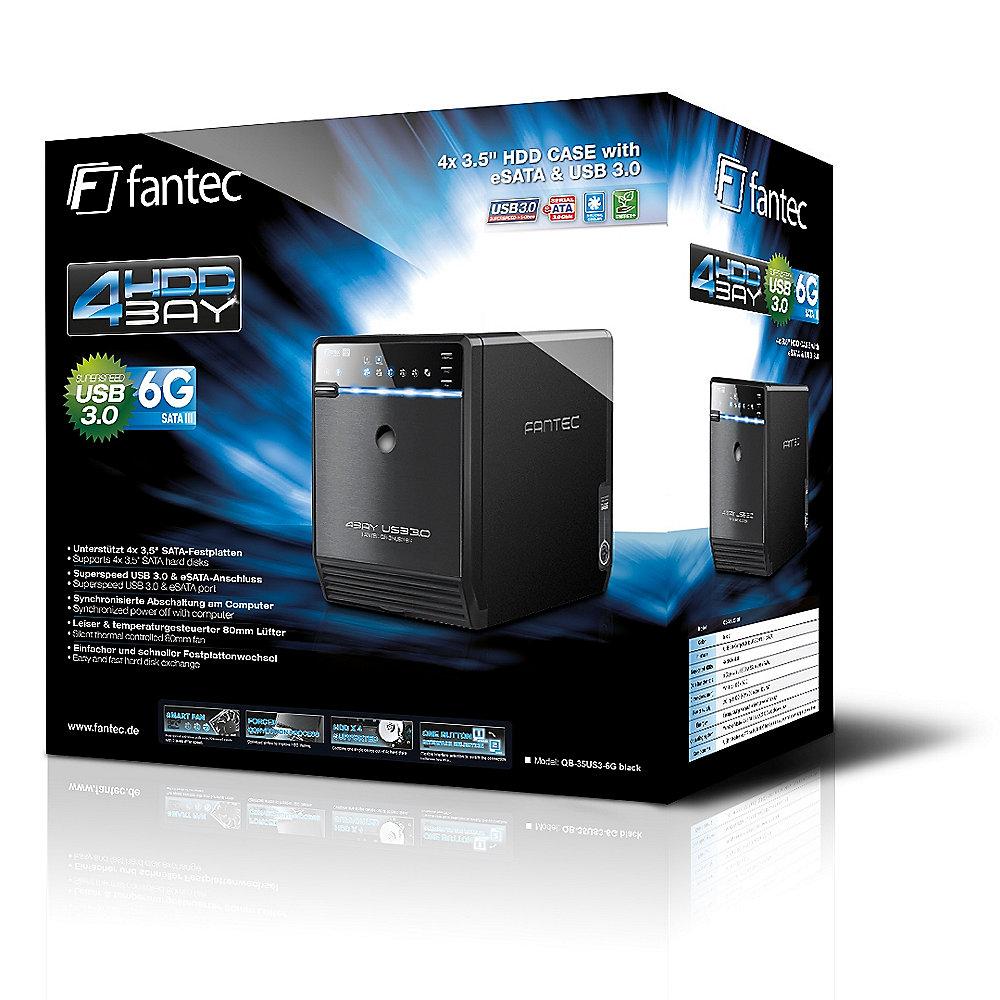 Fantec QB-35US3-6G 3.5 Zoll eSATA Festplattengehäuse mit USB 3.0