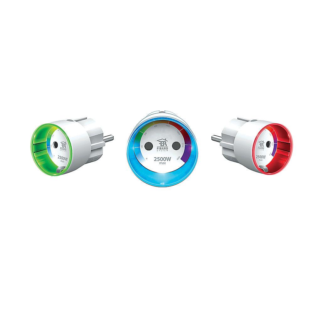 Fibaro 3er Set Zwischenstecker Schalter Typ F (Schutzkontakt) Gen5 Z-Wave