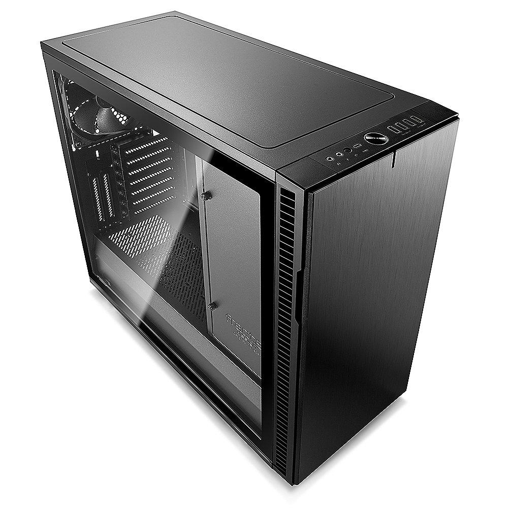 Fractal Design Define R6 USB-C Blackout TG ATX Gaming Gehäuse, schallgedämmt