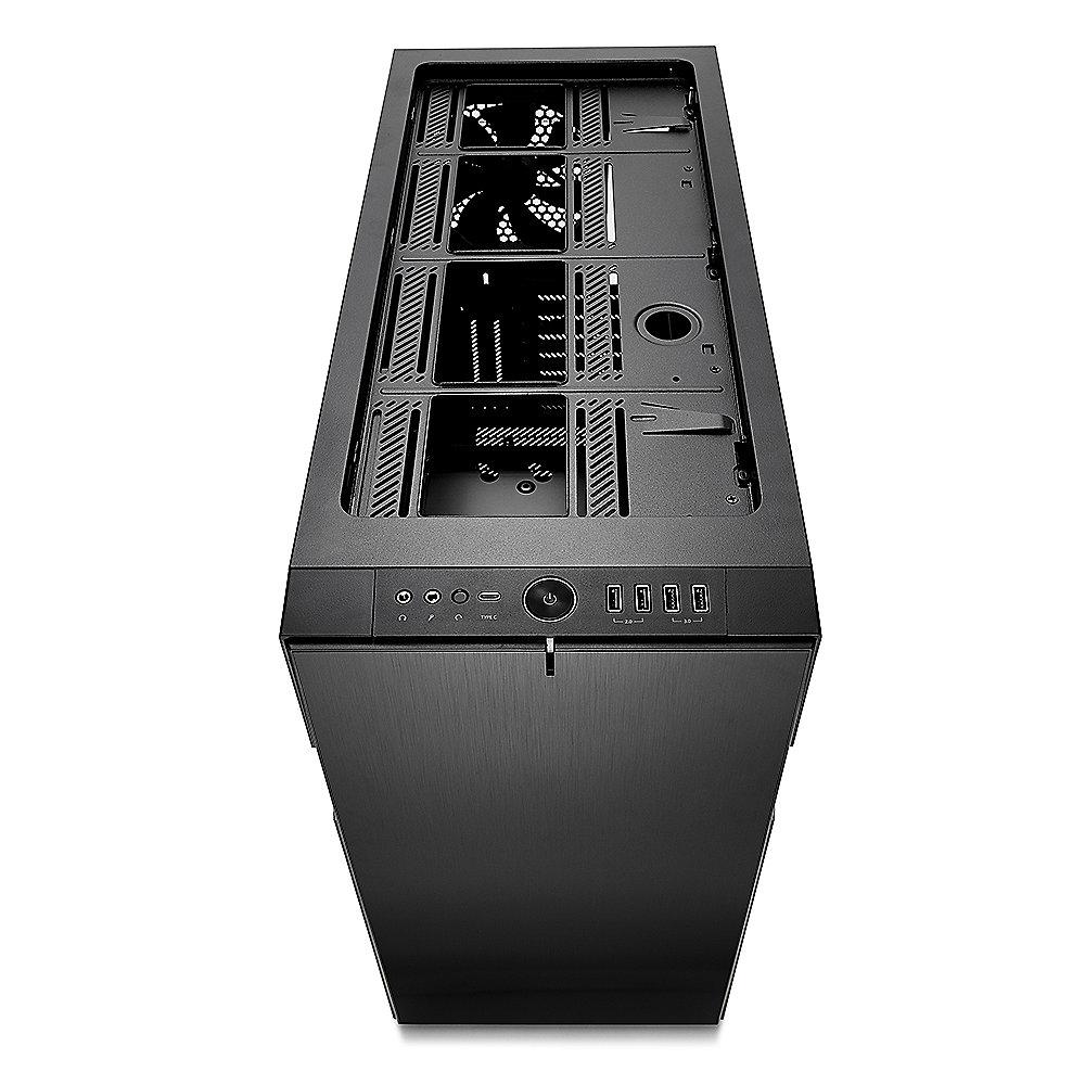 Fractal Design Define R6 USB-C Blackout TG ATX Gaming Gehäuse, schallgedämmt