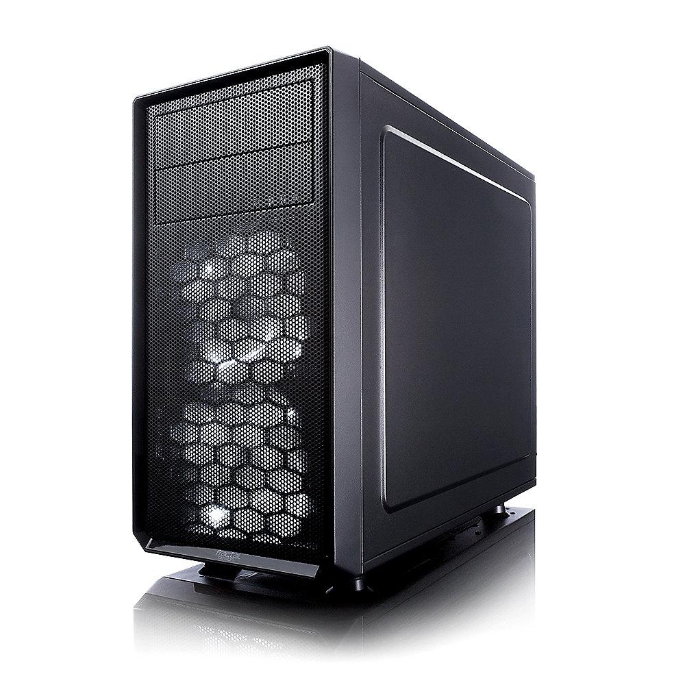 Fractal Design Focus G Mini ATX Gaming Gehäuse mit Seitenfenster, schwarz