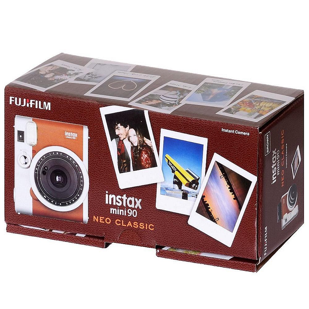 Fujifilm Instax Mini 90 neo Sofortbildkamera braun, Fujifilm, Instax, Mini, 90, neo, Sofortbildkamera, braun