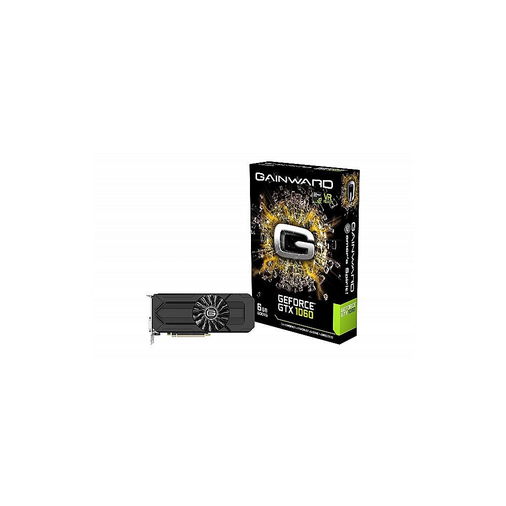 Gainward GeForce GTX 1060 Single Fan 6GB GDDR5 Grafikkarte DVI/HDMI/3xDP, Gainward, GeForce, GTX, 1060, Single, Fan, 6GB, GDDR5, Grafikkarte, DVI/HDMI/3xDP