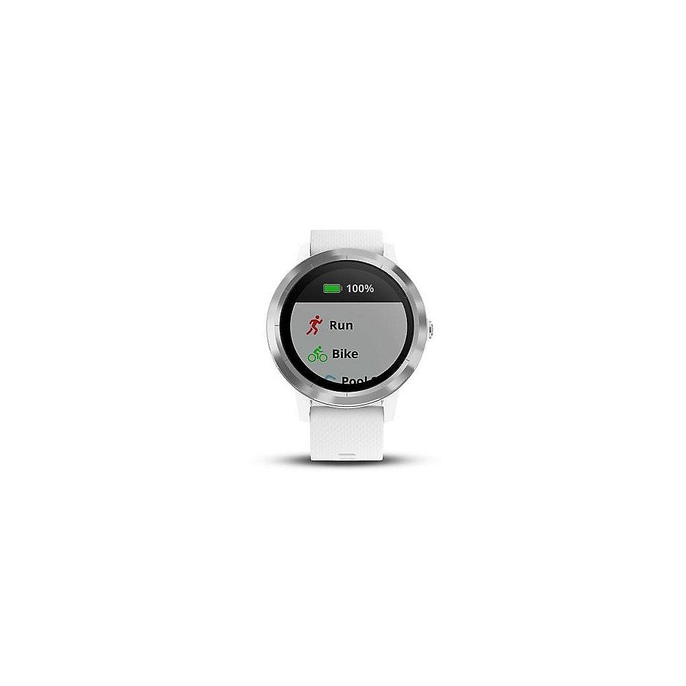 Garmin vivoactive 3 Smartwatch Weiß/Edelstahl, Garmin, vivoactive, 3, Smartwatch, Weiß/Edelstahl