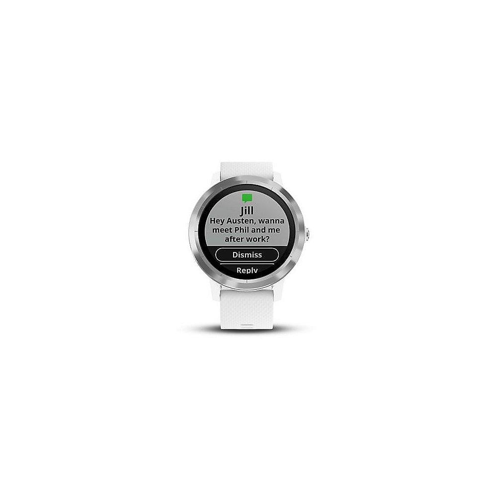 Garmin vivoactive 3 Smartwatch Weiß/Edelstahl