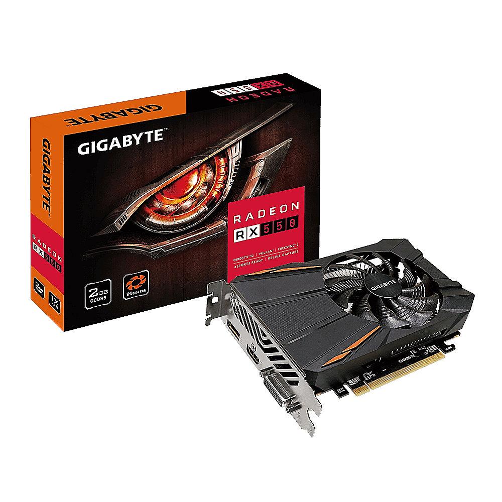 Gigabyte AMD Radeon RX 550 2GB PCIe Grafikkarte DVI/HDMI/DP