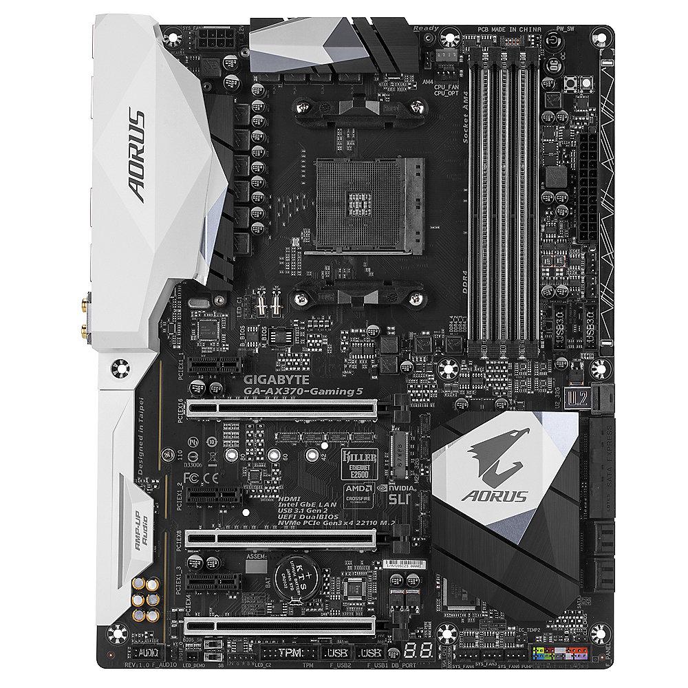 Gigabyte AORUS GA-AX370-Gaming 5 ATX Mainboard Sockel AM4 2xGL/USB3.1/M.2/HDMI