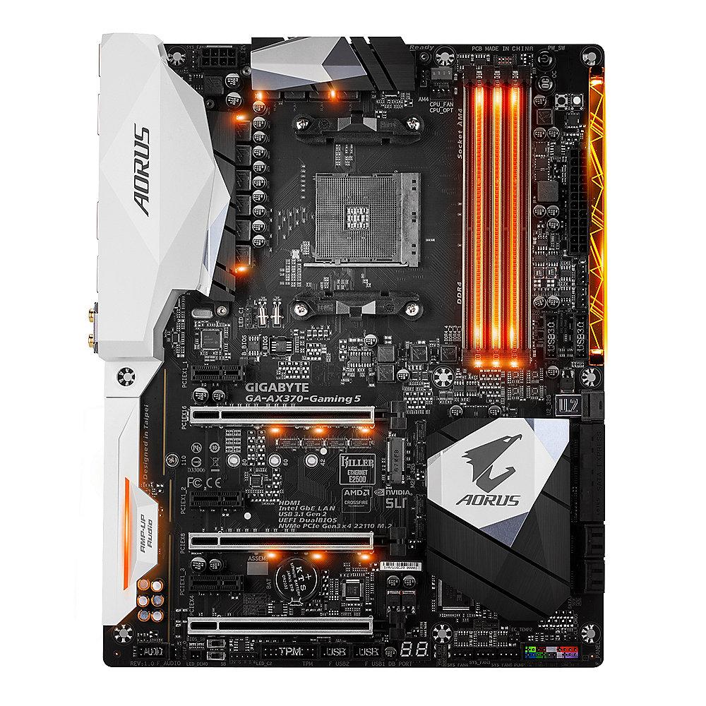 Gigabyte AORUS GA-AX370-Gaming 5 ATX Mainboard Sockel AM4 2xGL/USB3.1/M.2/HDMI