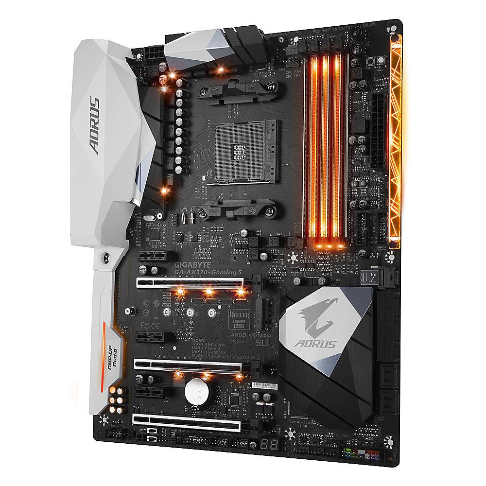 Gigabyte AORUS GA-AX370-Gaming 5 ATX Mainboard Sockel AM4 2xGL/USB3.1/M.2/HDMI