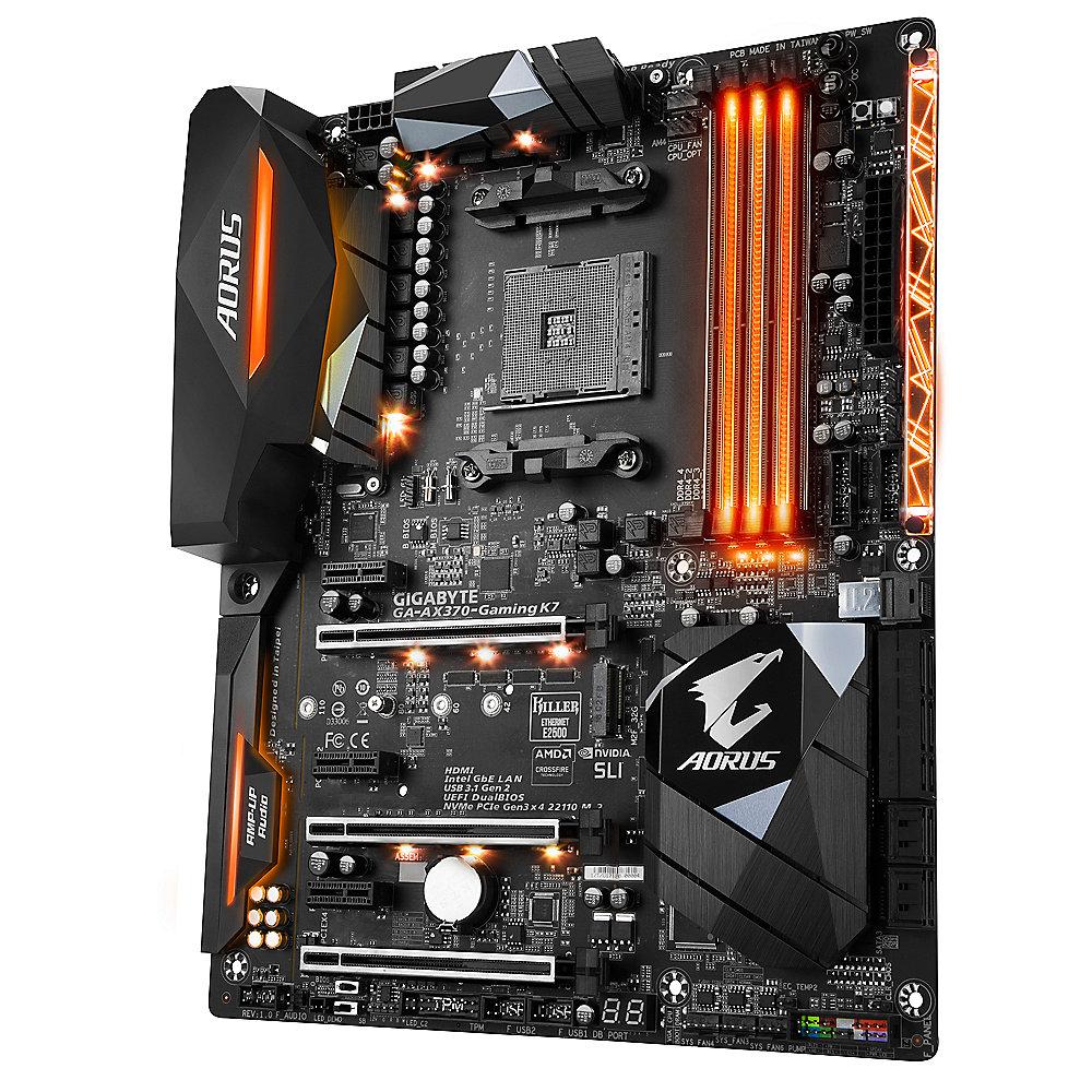 Gigabyte AORUS GA-AX370-Gaming K7 ATX Mainboard Sockel AM4 2xGL/USB3.1/M.2/HDMI