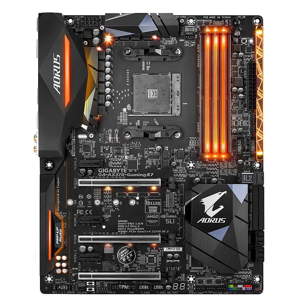 Gigabyte AORUS GA-AX370-Gaming K7 ATX Mainboard Sockel AM4 2xGL/USB3.1/M.2/HDMI