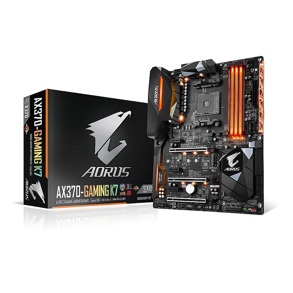 Gigabyte AORUS GA-AX370-Gaming K7 ATX Mainboard Sockel AM4 2xGL/USB3.1/M.2/HDMI