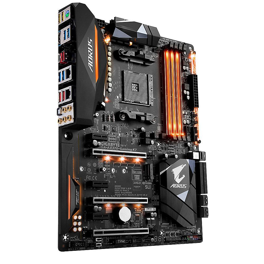 Gigabyte AORUS GA-AX370-Gaming K7 ATX Mainboard Sockel AM4 2xGL/USB3.1/M.2/HDMI