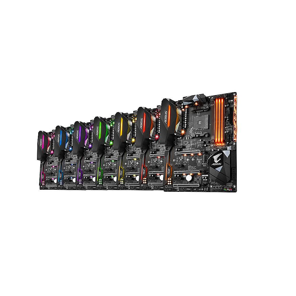 Gigabyte AORUS GA-AX370-Gaming K7 ATX Mainboard Sockel AM4 2xGL/USB3.1/M.2/HDMI, Gigabyte, AORUS, GA-AX370-Gaming, K7, ATX, Mainboard, Sockel, AM4, 2xGL/USB3.1/M.2/HDMI