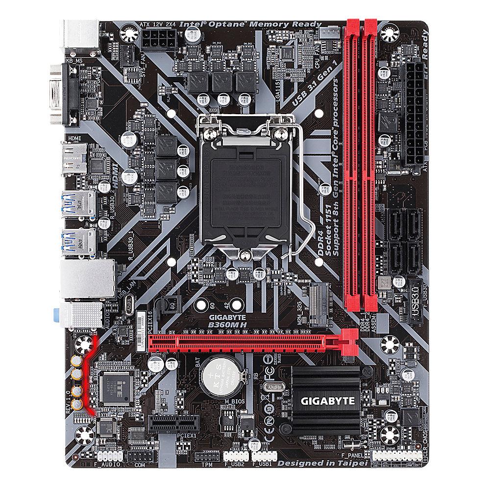 Gigabyte B360M H mATX Mainboard 1151v2 (Coffee Lake), Gigabyte, B360M, H, mATX, Mainboard, 1151v2, Coffee, Lake,