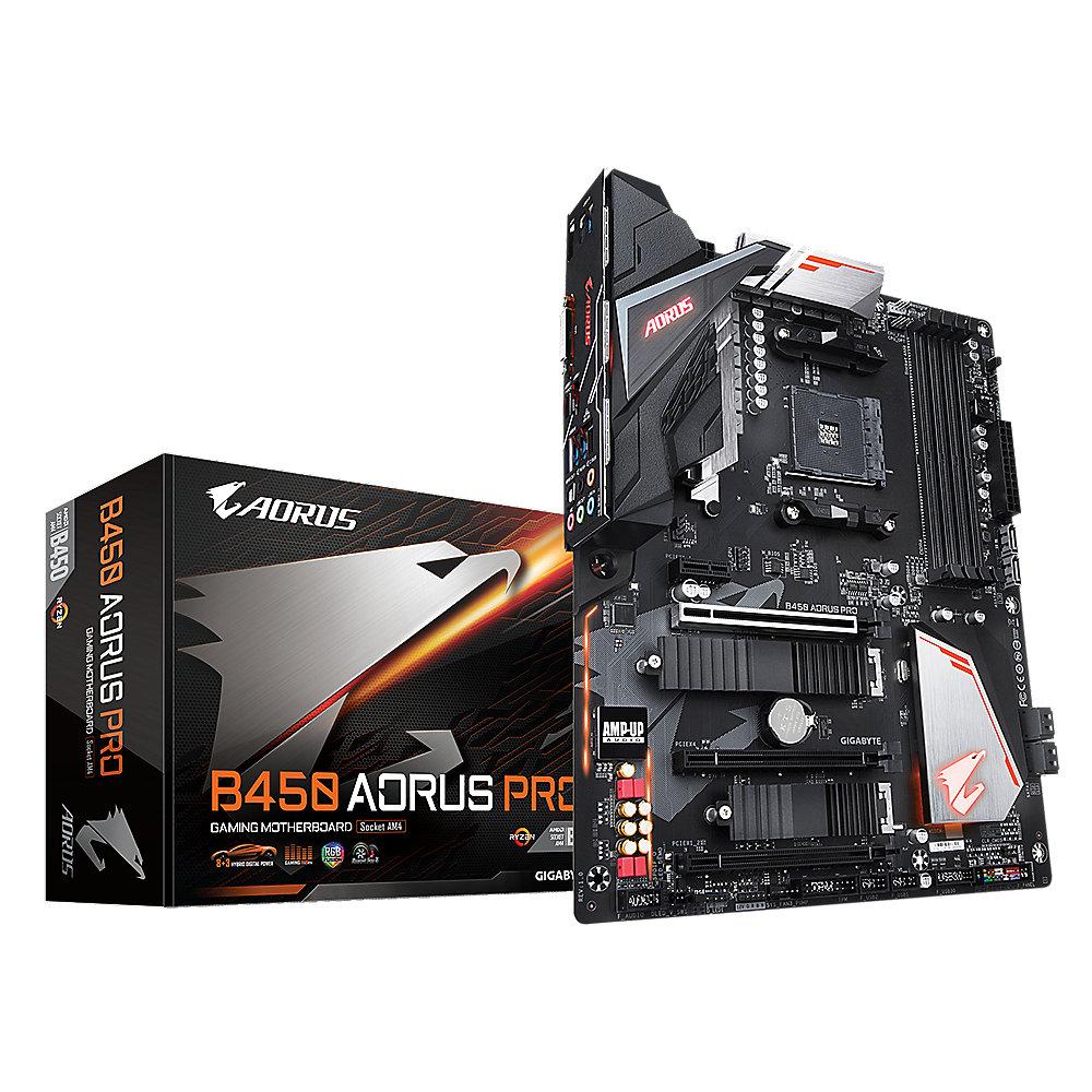 Gigabyte B450 AORUS PRO ATX Mainboard Sockel AM4 M.2/HDMI/DVI