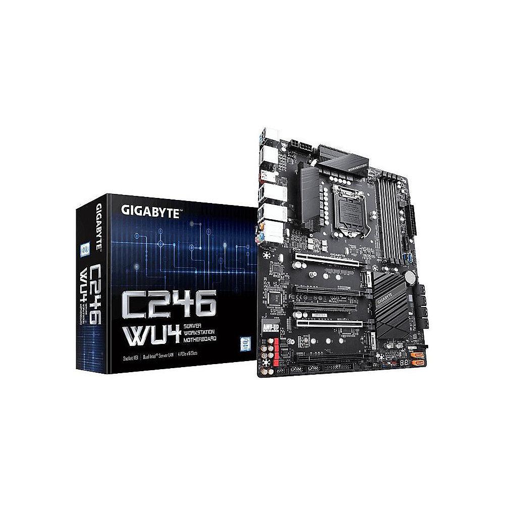 Gigabyte C246-WU4 (Mehlow) ATX Sockel 1151v2 2xGL/USB3.1(Gen2 TypC)/M.2/2xDP, Gigabyte, C246-WU4, Mehlow, ATX, Sockel, 1151v2, 2xGL/USB3.1, Gen2, TypC, /M.2/2xDP