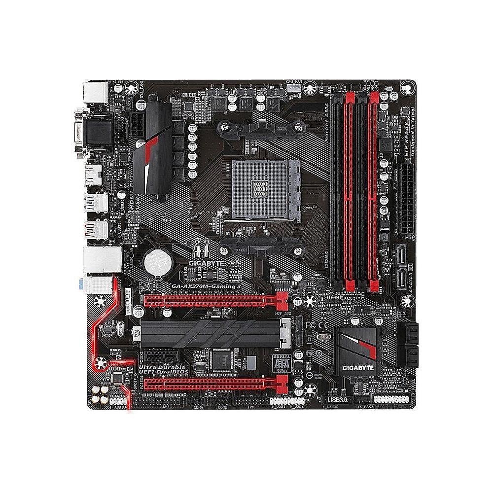 Gigabyte GA-AX370M-Gaming 3 mATX Mainboard Sockel AM4 GL/USB3.1/M.2/HDMI/DVI/VGA