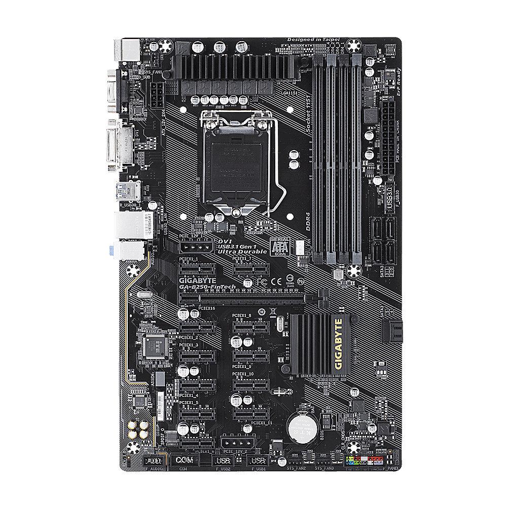 Gigabyte GA-B250-FinTech BTC Bitcoin ATX Mainboard Sockel 1151, Gigabyte, GA-B250-FinTech, BTC, Bitcoin, ATX, Mainboard, Sockel, 1151