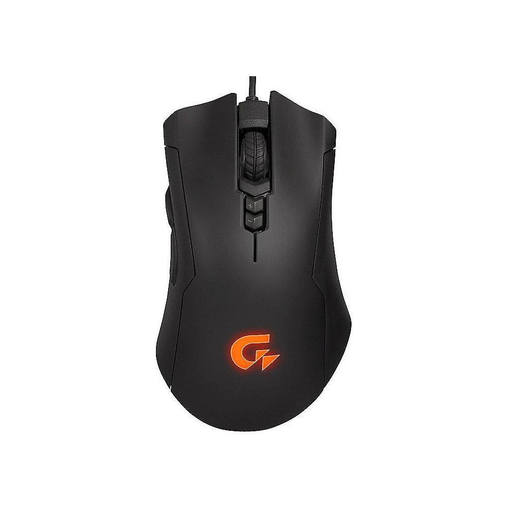 Gigabyte XM300 Gaming Maus mit 6400 DPI-Gamingsensor schwarz