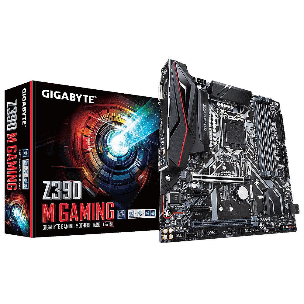 Gigabyte Z390 M Gaming mATX Mainboard Sockel 1151 HDMI/DVI/2xM.2/USB3.1(Typ C)