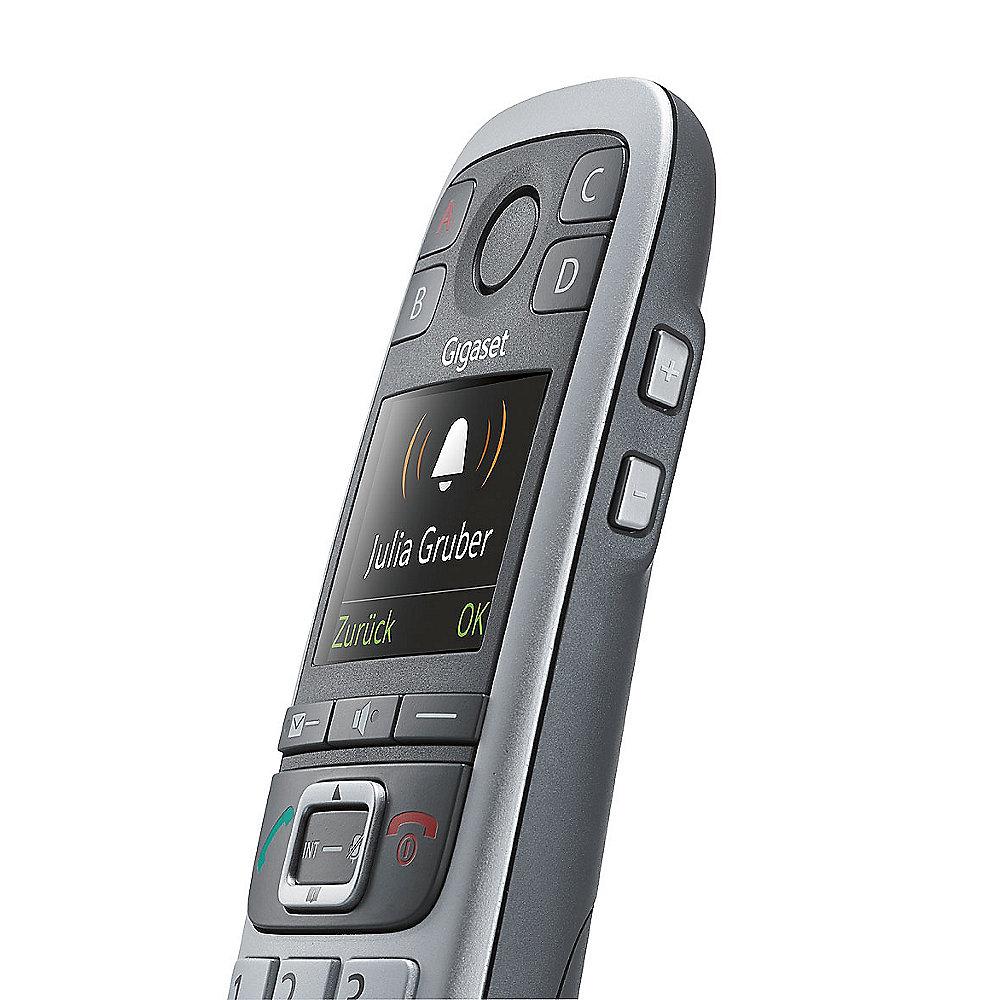 Gigaset E560 schnurloses Festnetztelefon (analog), platin