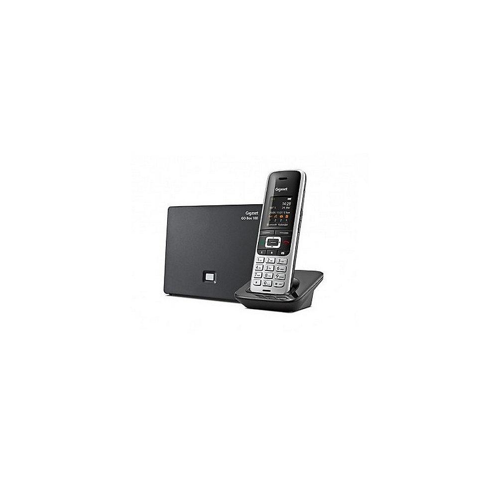 Gigaset S850A GO Festnetztelefon, AB, PC-Anschluss (analog), platin/schwarz