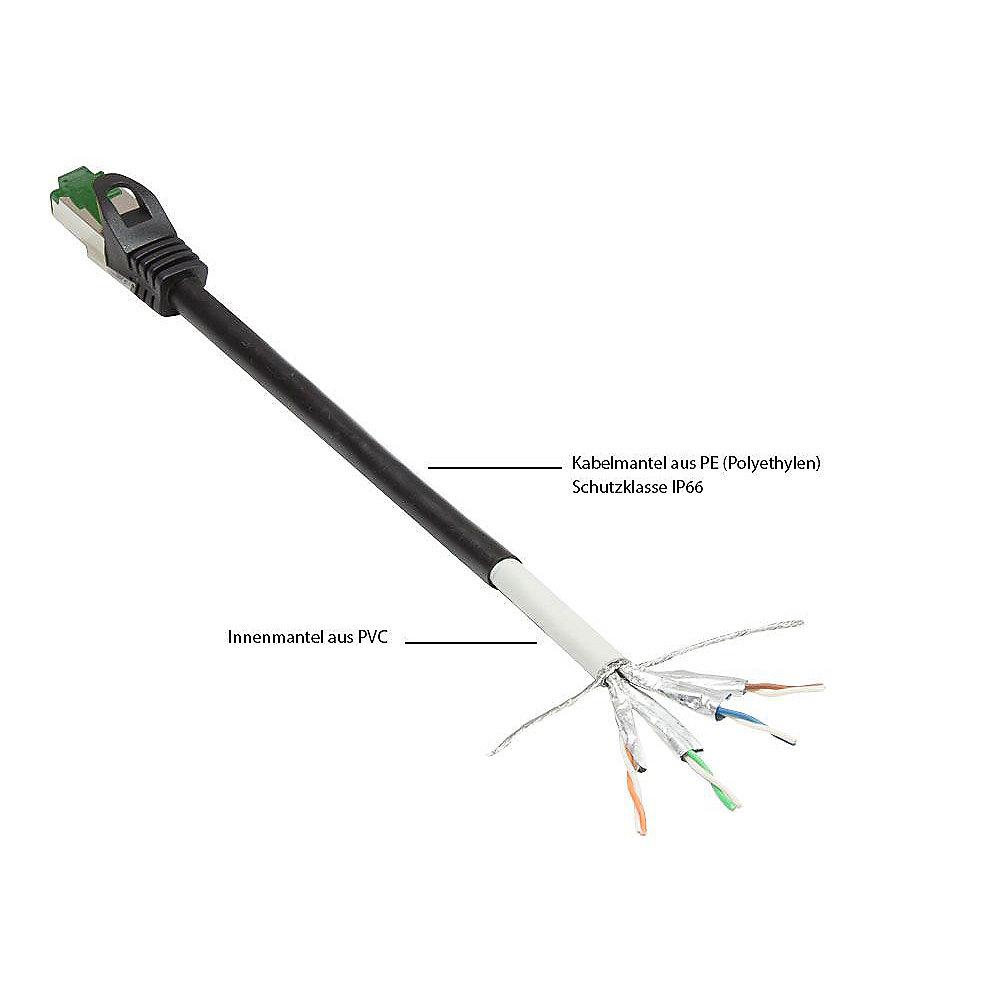 Good Connections 60m RNS Patchkabel Outdoor IP66 CAT6A S/FTP PiMF schwarz