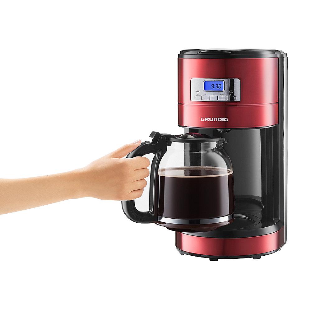 Grundig KM 6330 Programmierbare Kaffeemaschine Red Sense Rot / Edelstahl, Grundig, KM, 6330, Programmierbare, Kaffeemaschine, Red, Sense, Rot, /, Edelstahl