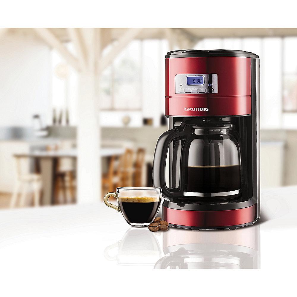 Grundig KM 6330 Programmierbare Kaffeemaschine Red Sense Rot / Edelstahl, Grundig, KM, 6330, Programmierbare, Kaffeemaschine, Red, Sense, Rot, /, Edelstahl