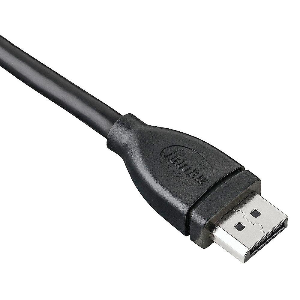 Hama DisplayPort Kabel 1,8m 4K UHD 3D St./St. schwarz, Hama, DisplayPort, Kabel, 1,8m, 4K, UHD, 3D, St./St., schwarz