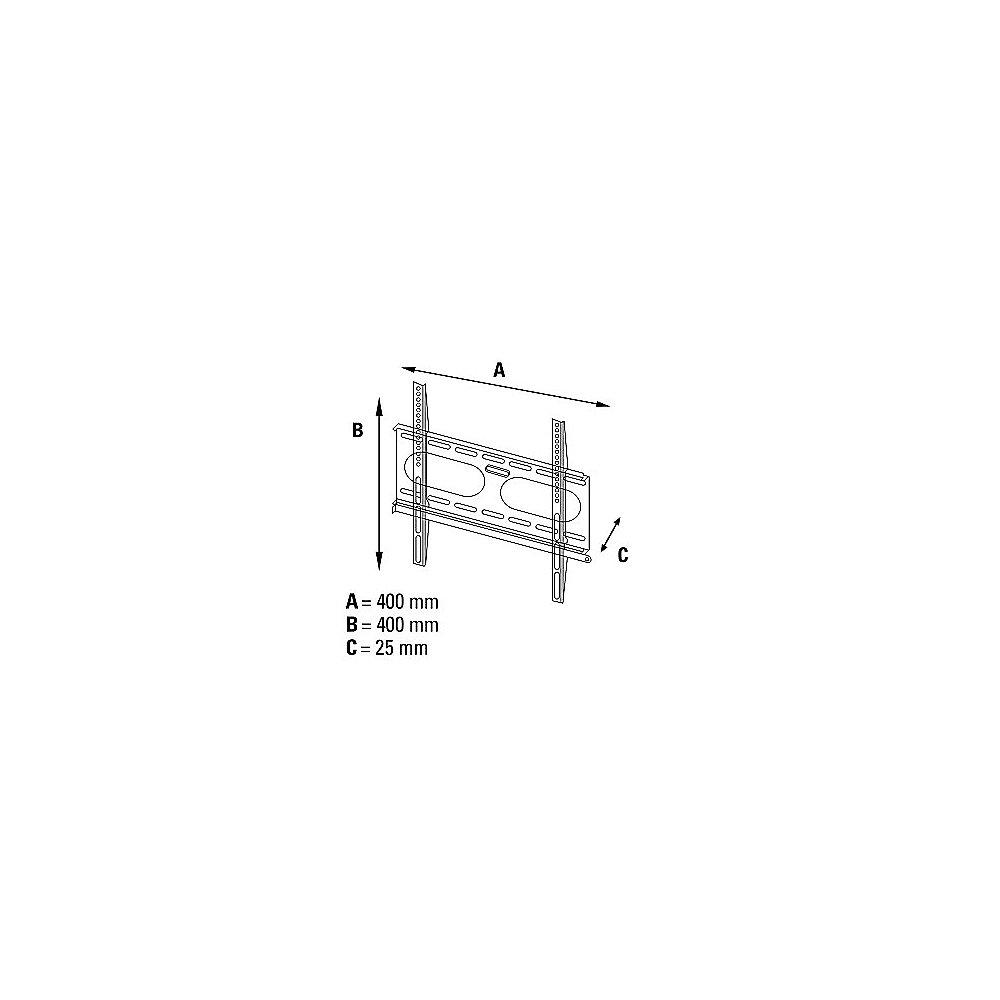 Hama FIX Ultraslim TV-Wandhalterung 3 Sterne L VESA bis 400x400 weiß