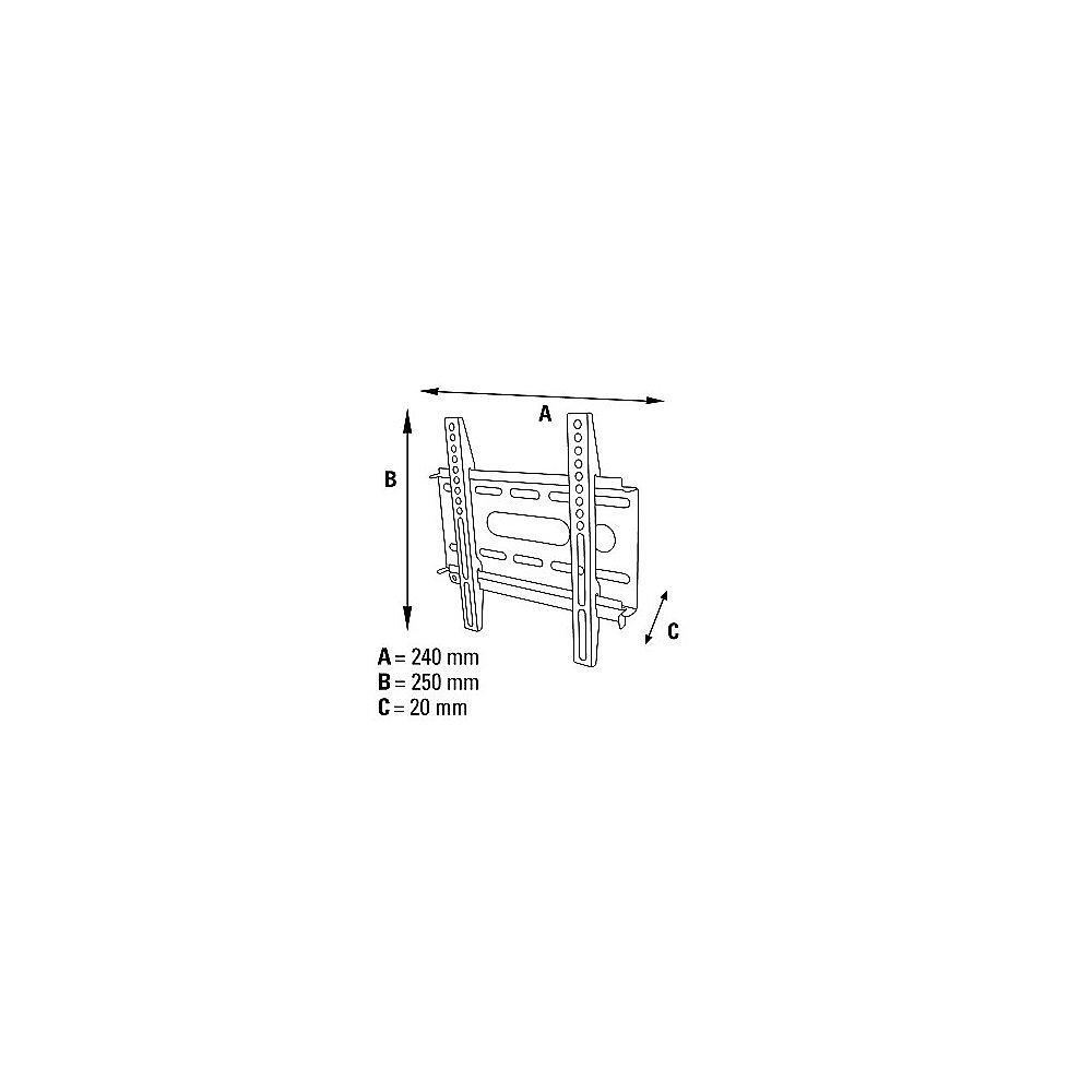 Hama FIX Ultraslim TV-Wandhalterung 3 Sterne M VESA bis 200x200 schwarz