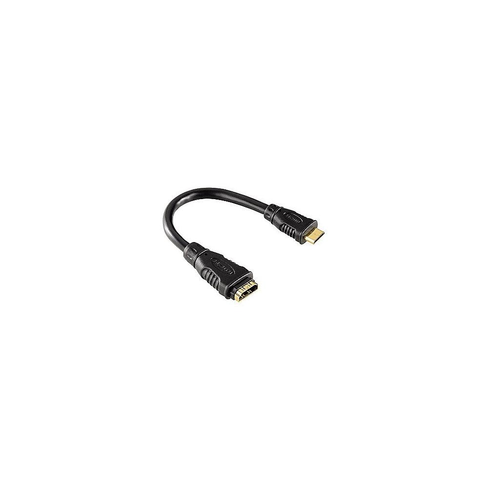 Hama HDMI Adapterkabel 0,1m Typ-C zu Typ-A St./Bu. schwarz