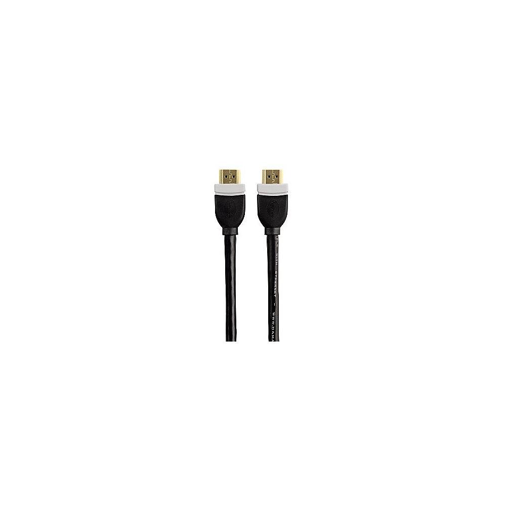 Hama HDMI Kabel 3m Typ-A High Speed Ethernet 4K UHD 3D St./St. schwarz