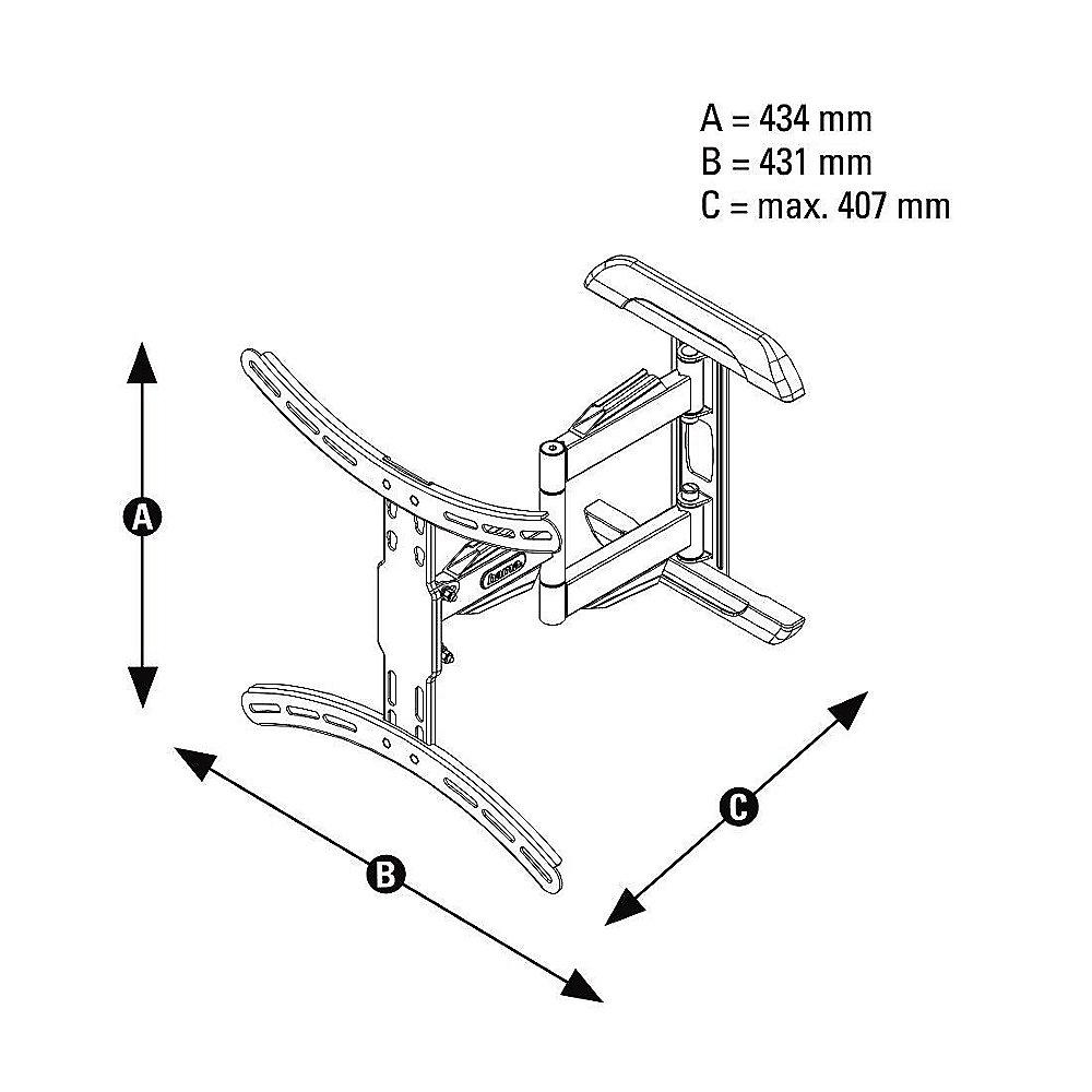 Hama TV-Wandhalterung Fullmotion 1 Stern XL, Hama, TV-Wandhalterung, Fullmotion, 1, Stern, XL