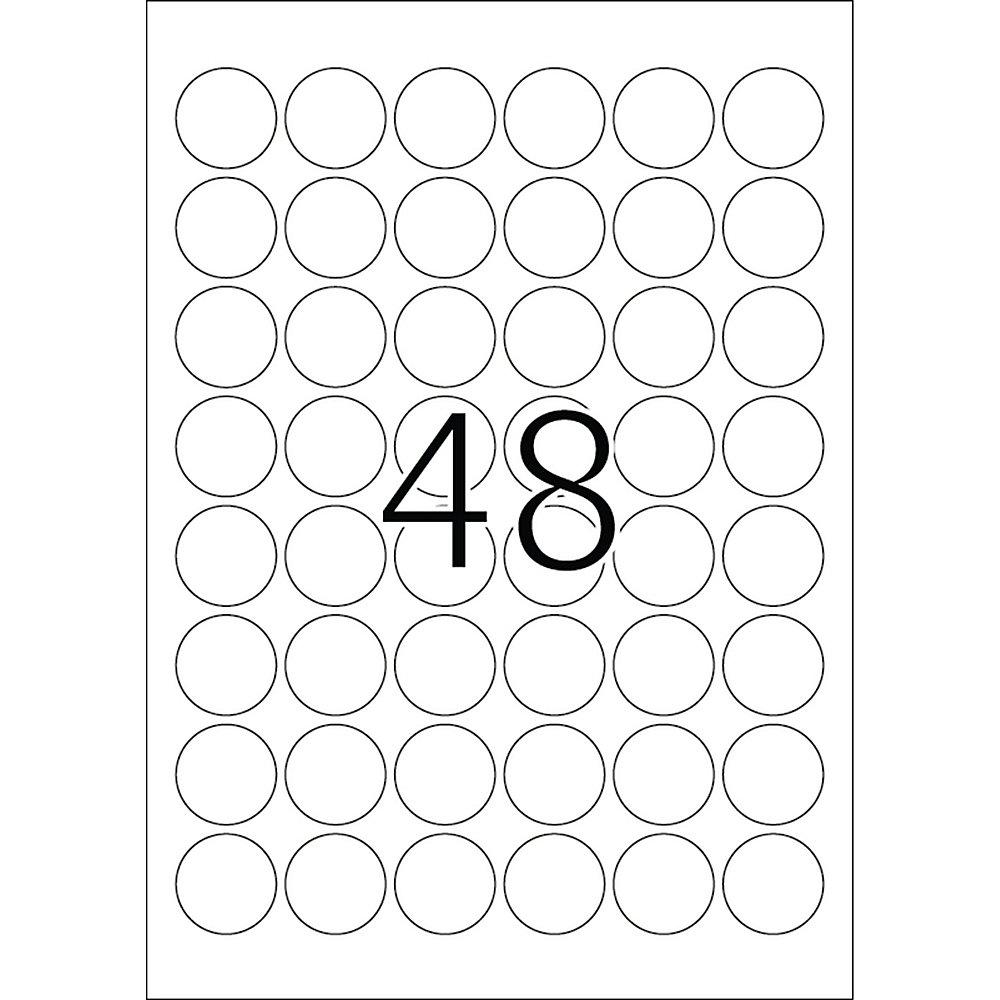 HERMA 4387 Etiketten A4 weiß Ø 30 mm rund Movables/ablösbar matt 1200 St.