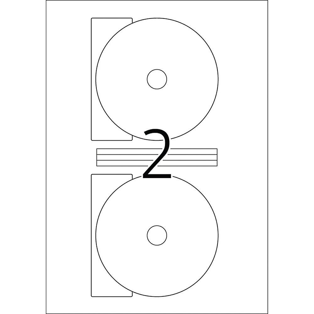 HERMA 5115 CD-Etiketten Maxi A4 weiß Ø 116 mm Papier matt blickdicht 50 St., HERMA, 5115, CD-Etiketten, Maxi, A4, weiß, Ø, 116, mm, Papier, matt, blickdicht, 50, St.