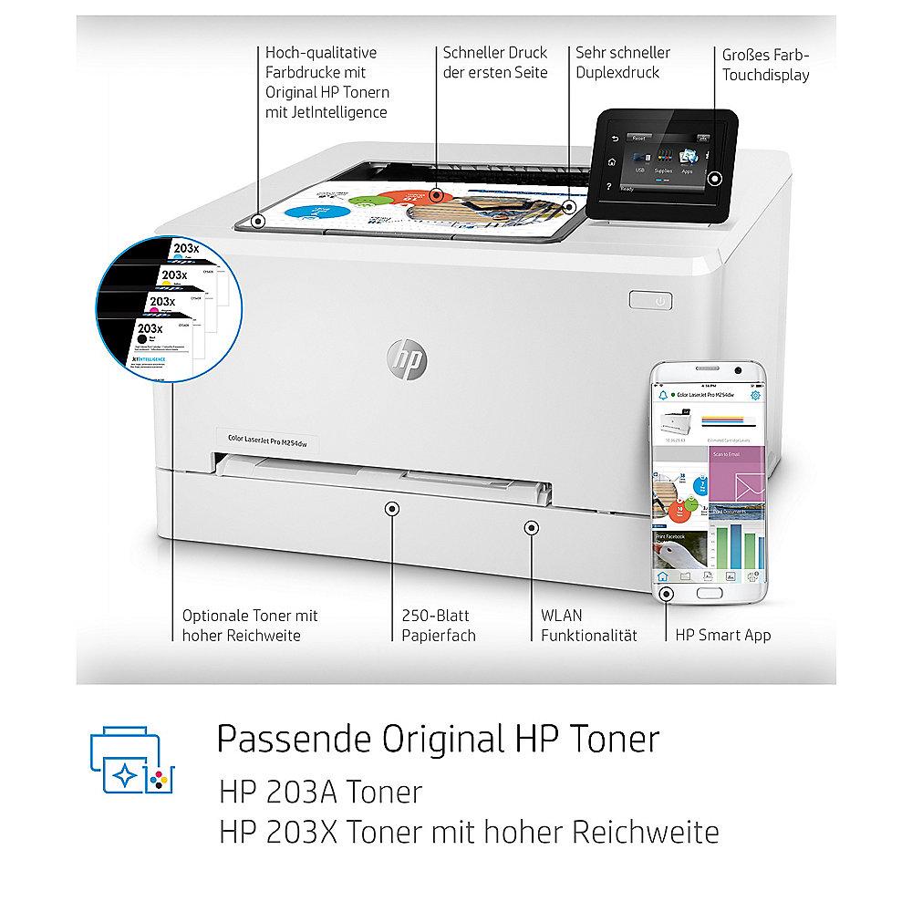 HP Color LaserJet Pro M254dw Farblaserdrucker LAN WLAN