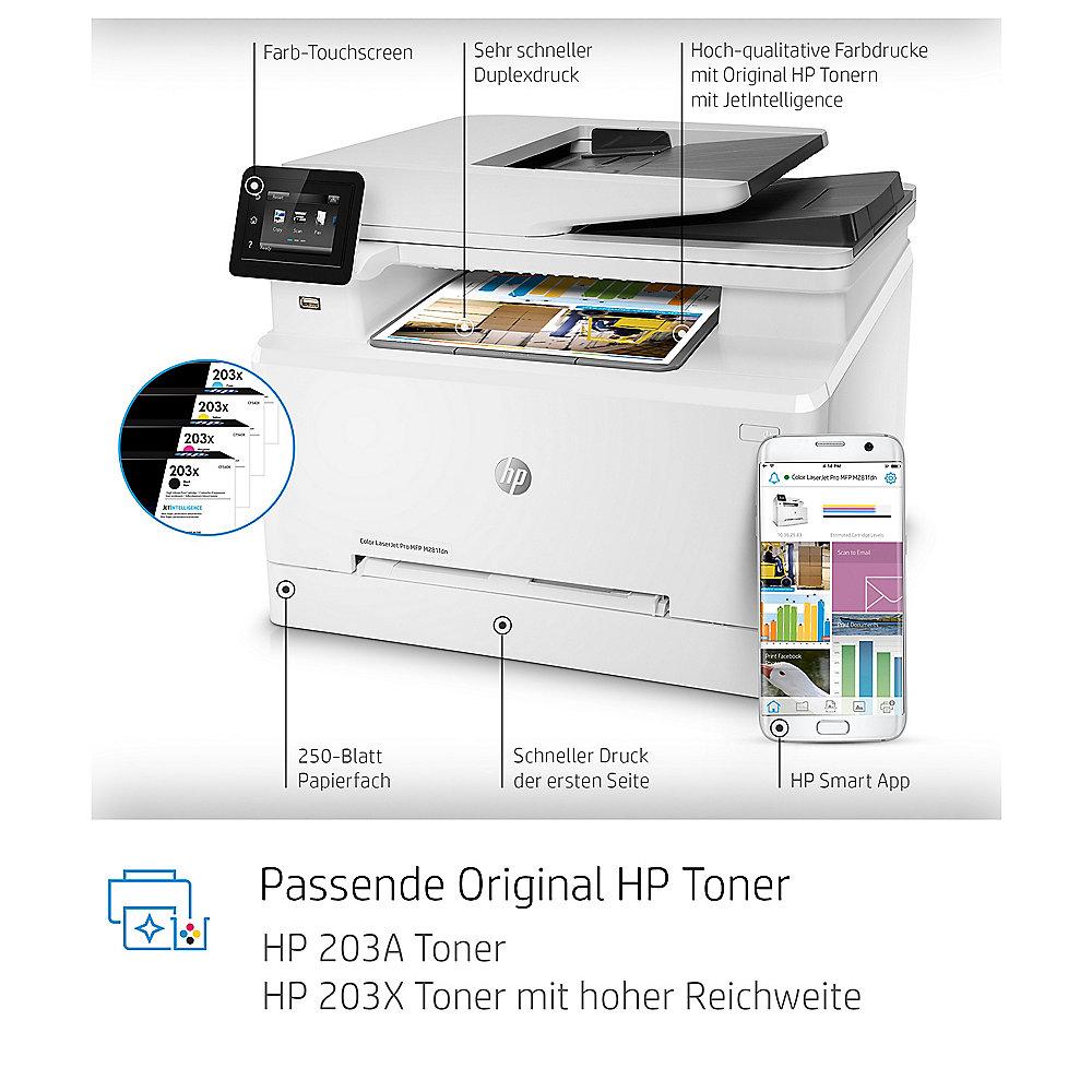 HP Color LaserJet Pro MFP M281fdn Farblaserdrucker Scanner Kopierer Fax LAN