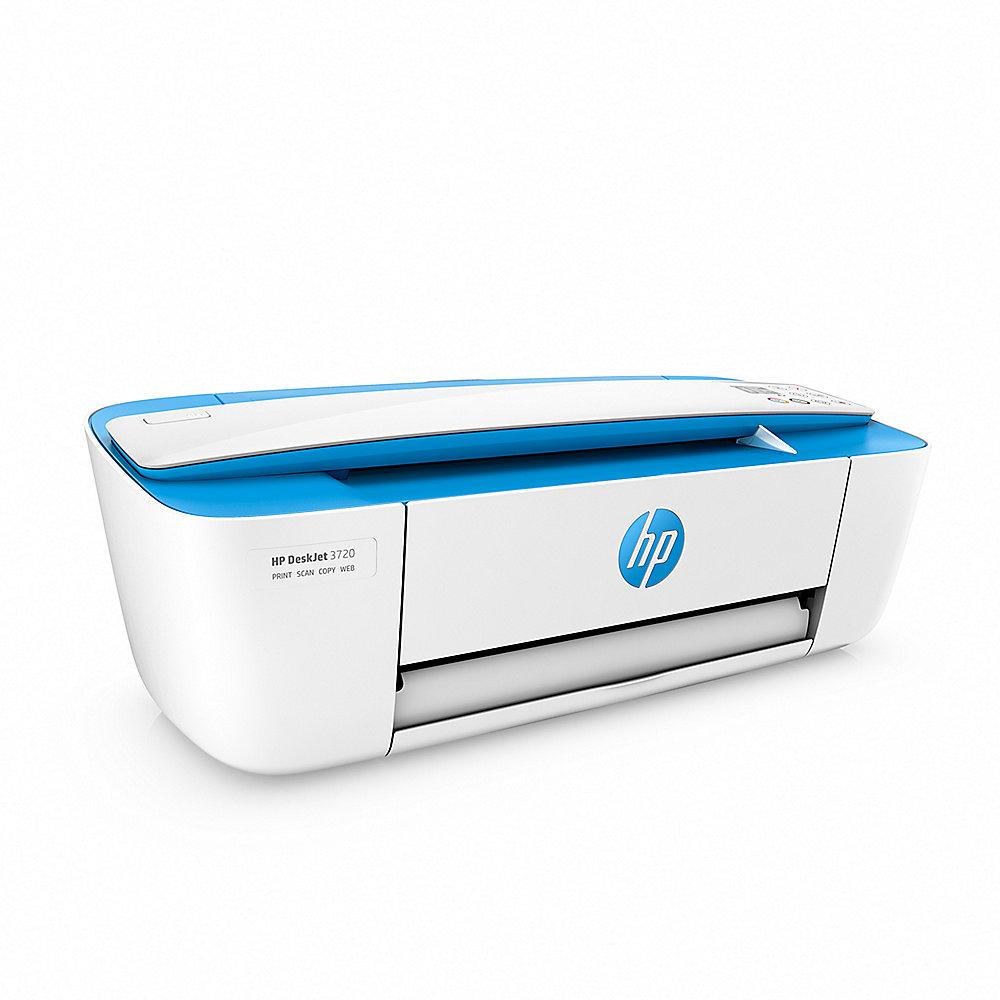 HP DeskJet 3720 blau Tintenstrahl-Multifunktionsdrucker Scanner Kopierer WLAN