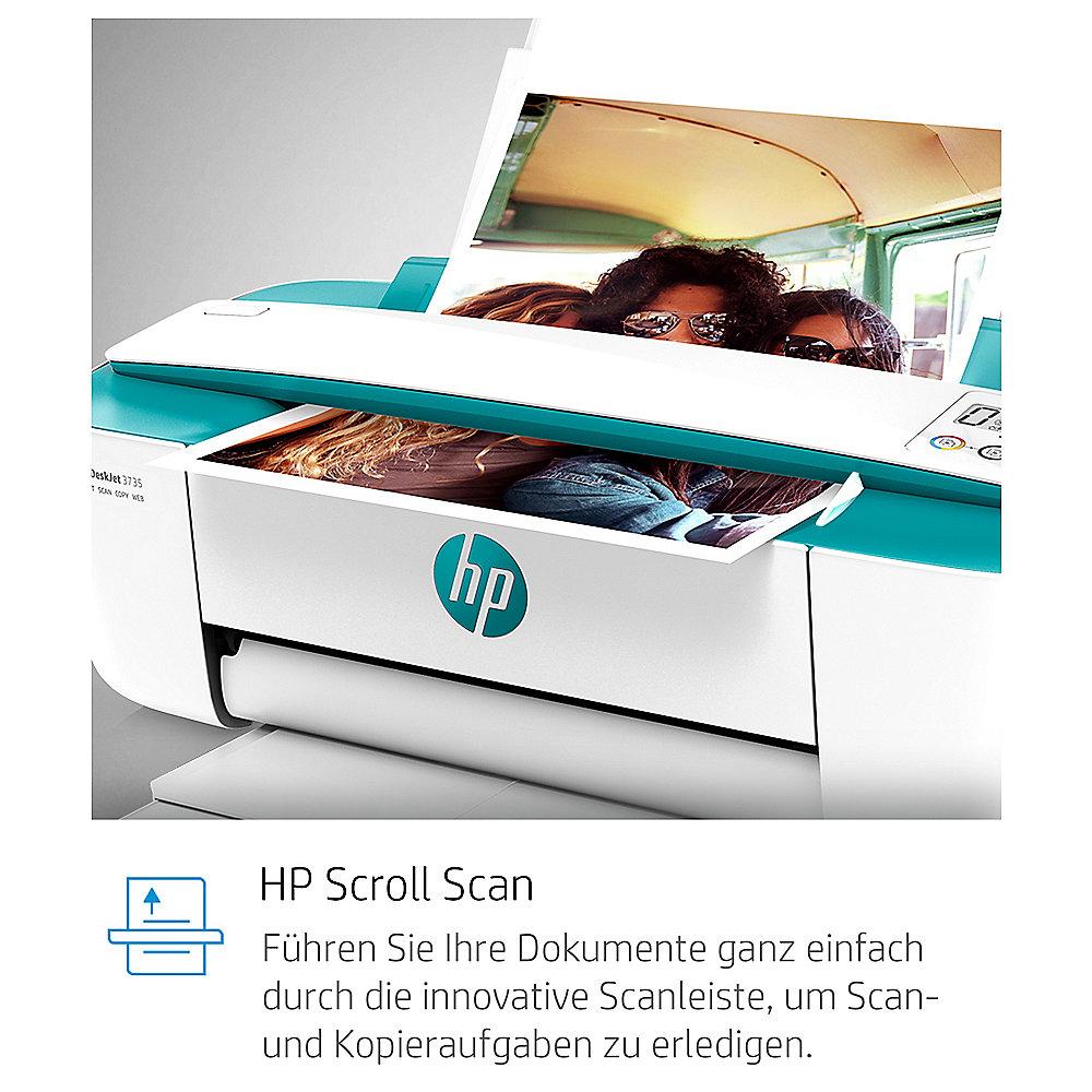 HP DeskJet 3735 grün Tintenstrahl-Multifunktionsdrucker Scanner Kopierer WLAN