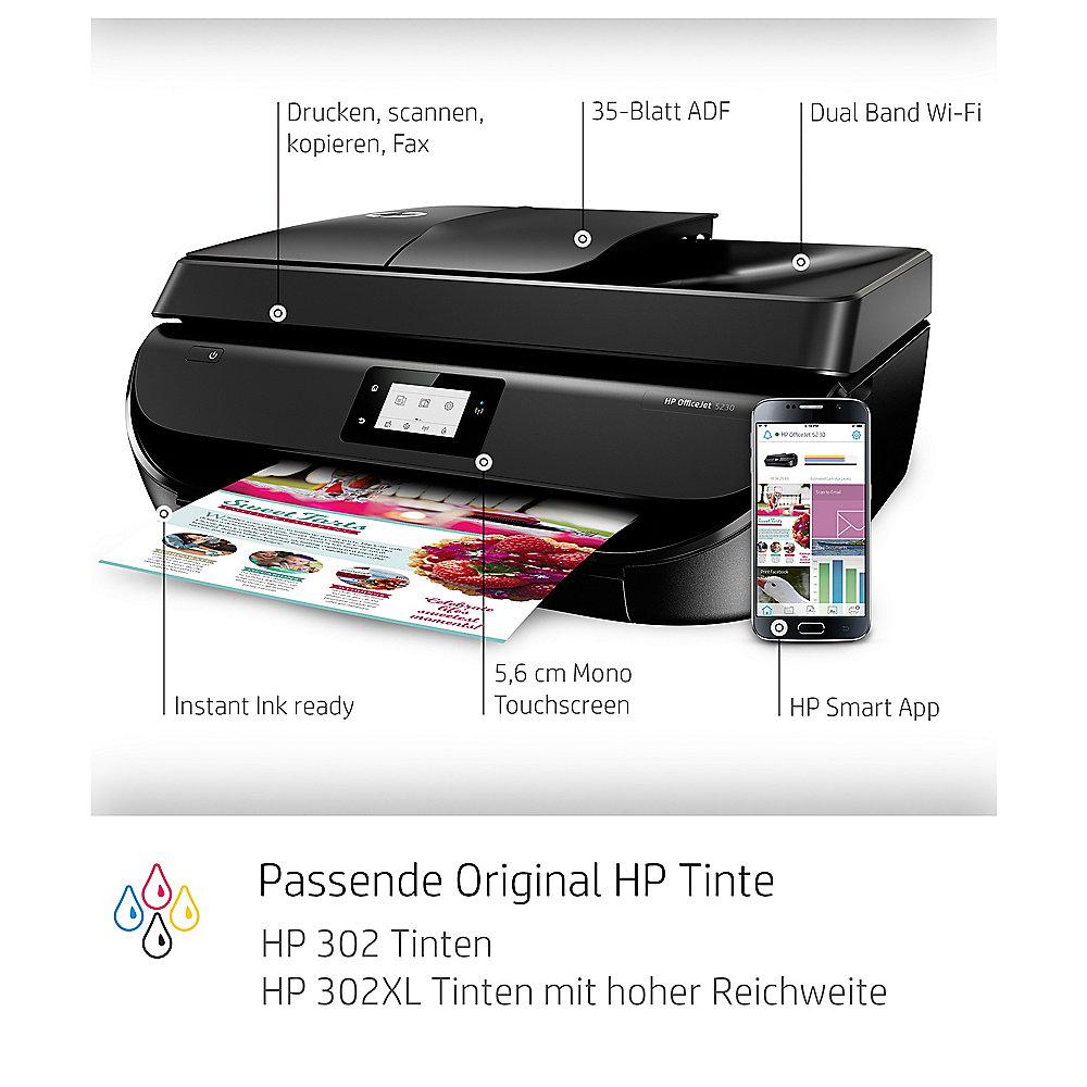 HP OfficeJet 5230 Multifunktionsdrucker Scanner Kopierer Fax WLAN, HP, OfficeJet, 5230, Multifunktionsdrucker, Scanner, Kopierer, Fax, WLAN