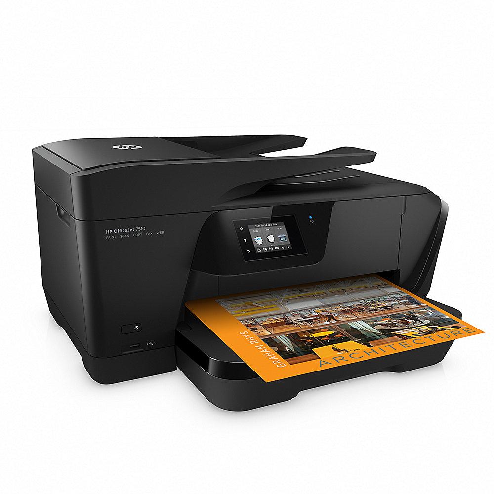 HP OfficeJet 7510 MFG Drucker Scanner Kopierer Fax WLAN A3   10 EUR