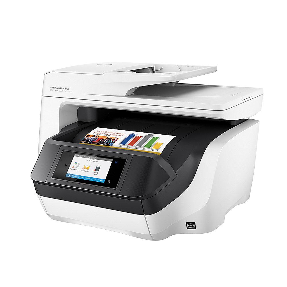 HP OfficeJet Pro 8720 Multifunktionsdrucker Scanner Kopierer Fax LAN WLAN NFC, HP, OfficeJet, Pro, 8720, Multifunktionsdrucker, Scanner, Kopierer, Fax, LAN, WLAN, NFC