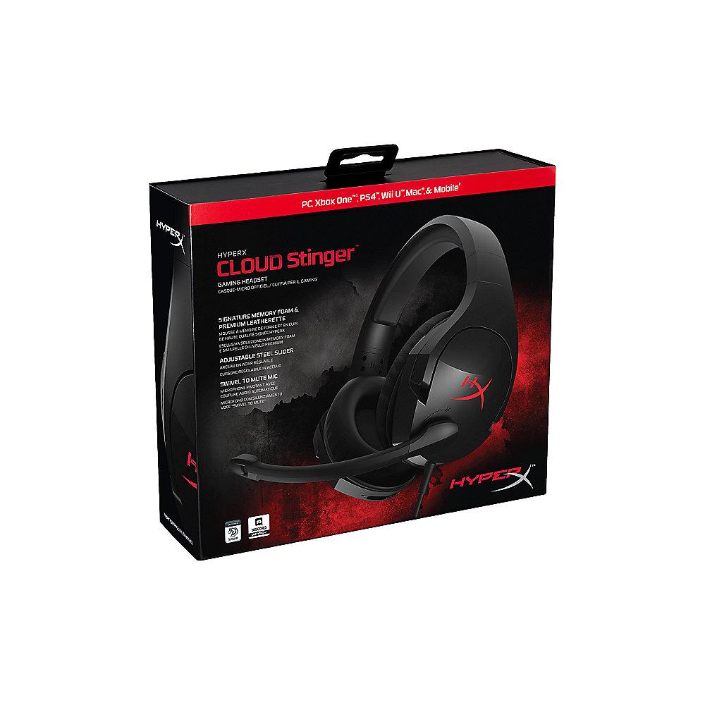 HyperX Cloud Stinger Headset für PC, Konsole und Mobile, 3,5mm Klinke Schwarz