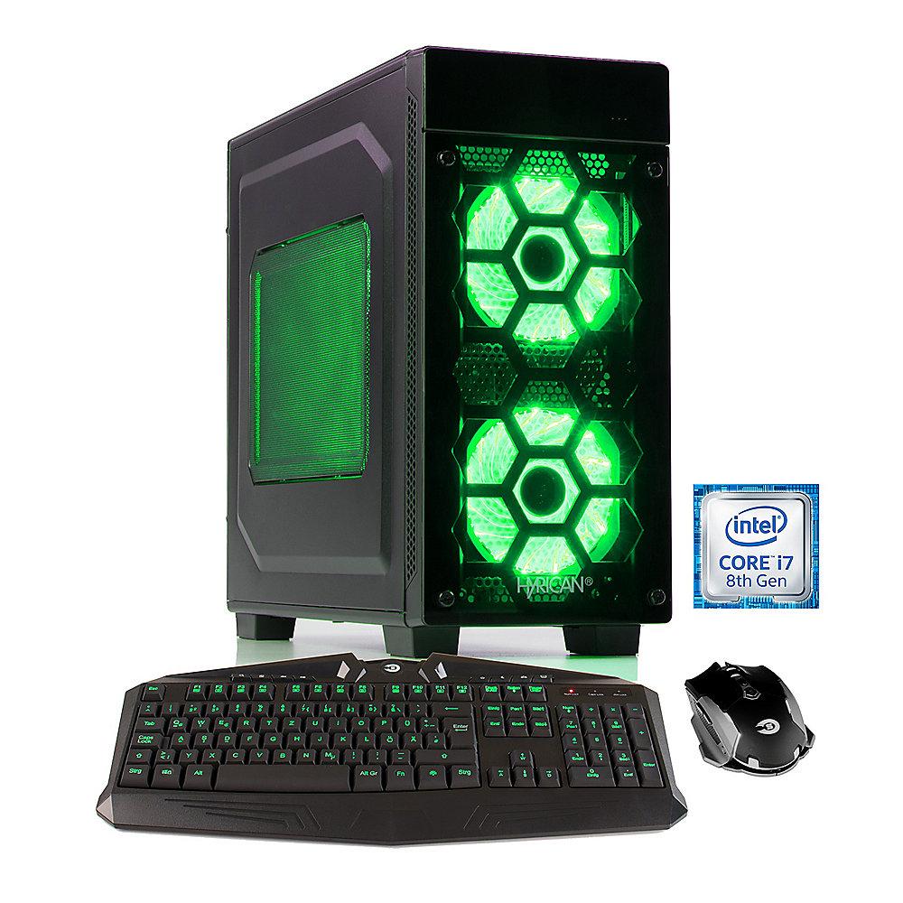 Hyrican Striker PC green Gaming PC i7-8700 16GB 2TB 500GB SSD RTX 2080Ti Win 10