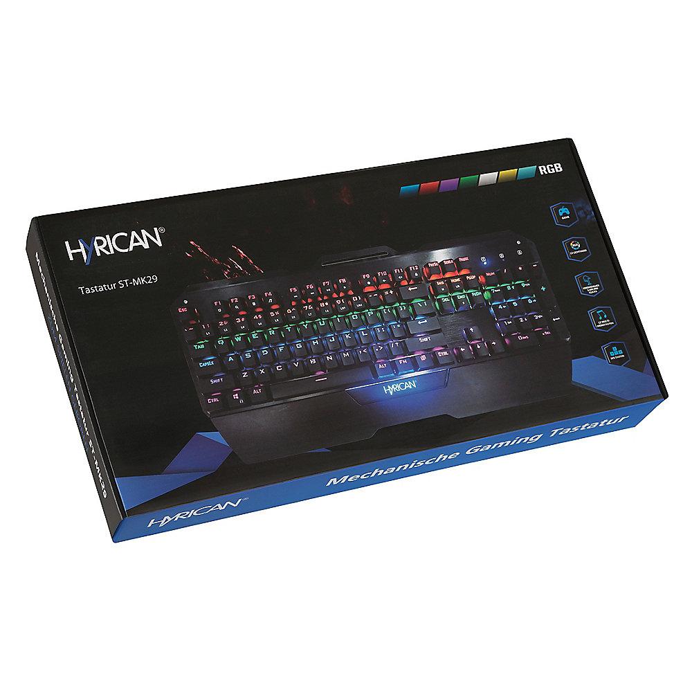Hyrican Striker Tastatur ST-MK29 deutsch, Gaming RGB, USB, mechanisch