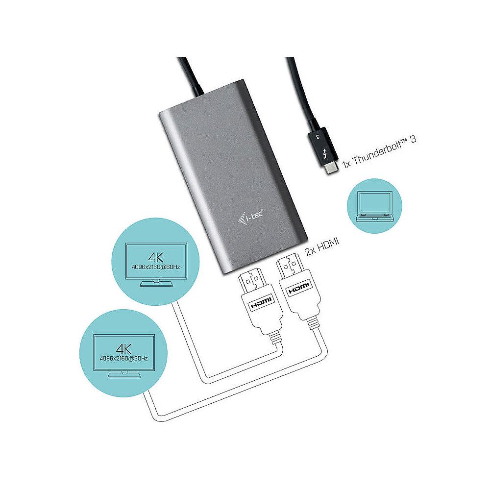 i-tec Thunderbolt 3 Dual HDMI Adapter/ 60Hz TB3DUAL4KHDMI, i-tec, Thunderbolt, 3, Dual, HDMI, Adapter/, 60Hz, TB3DUAL4KHDMI